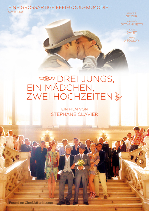 3 gar&ccedil;ons, 1 fille, 2 mariages - German DVD movie cover