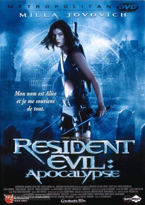 Resident Evil: Apocalypse - French DVD movie cover