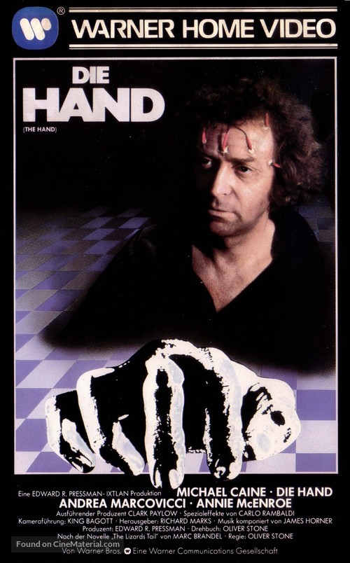 The Hand - German VHS movie cover