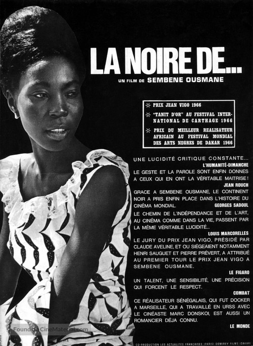 La noire de... - French Movie Poster