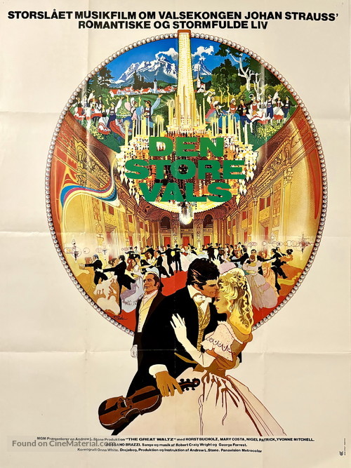 The Great Waltz - Danish Movie Poster