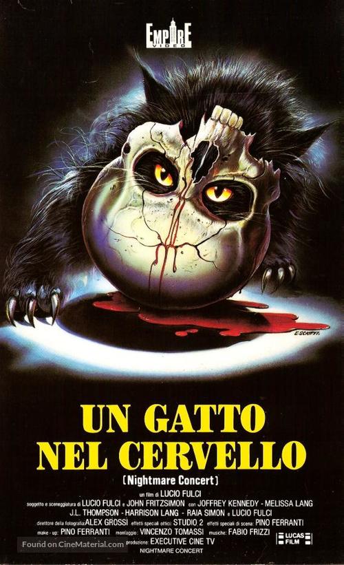 Un gatto nel cervello - Italian VHS movie cover