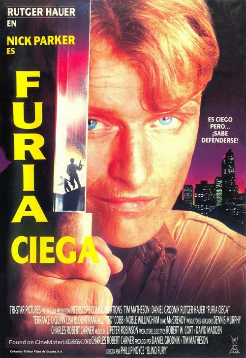 Blind Fury - Spanish VHS movie cover