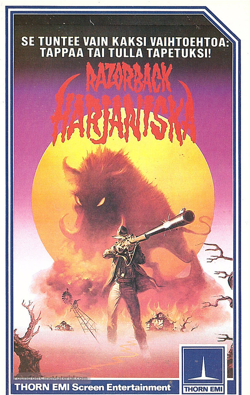 Razorback - Finnish VHS movie cover