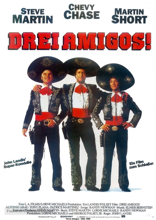 Three Amigos! - German Movie Poster