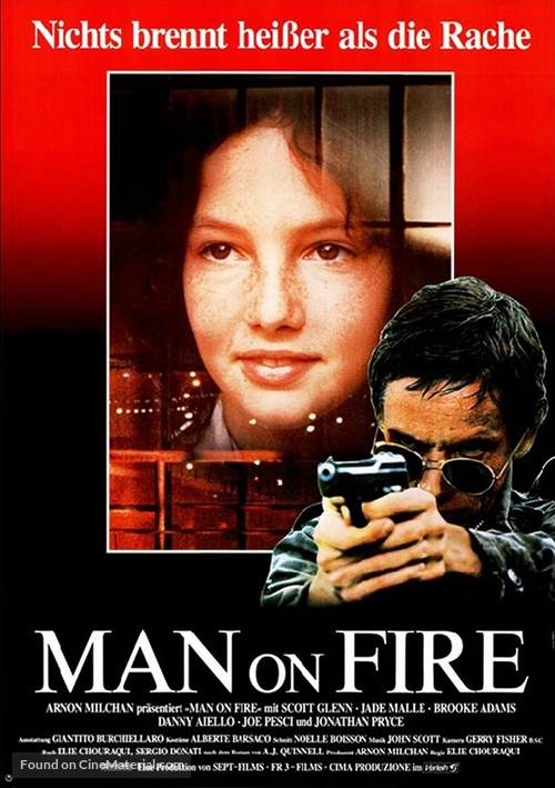 Man on Fire - German Movie Poster