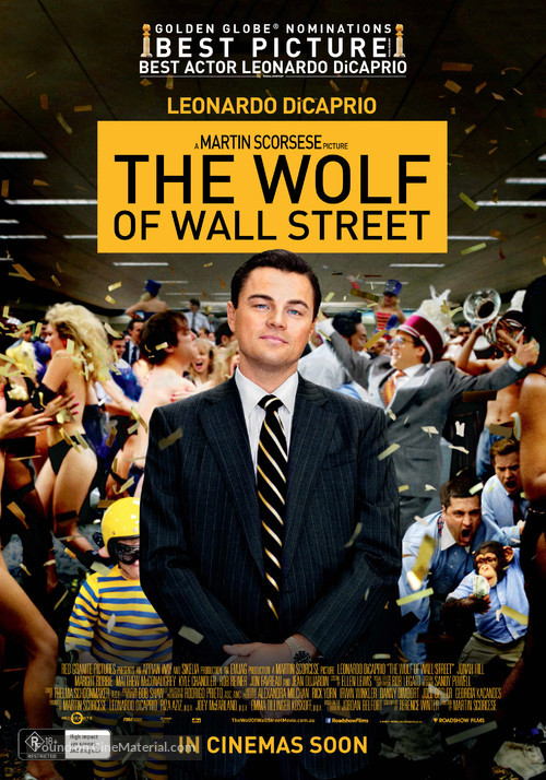 The Wolf of Wall Street - Australian Movie Poster
