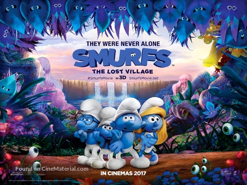 Smurfs: The Lost Village - British Movie Poster