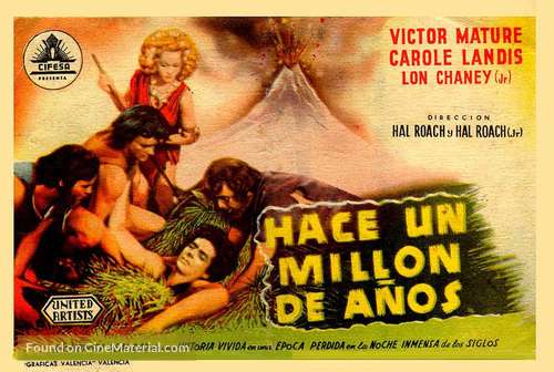 One Million B.C. - Spanish Movie Poster