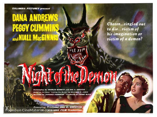 Night of the Demon - British Movie Poster