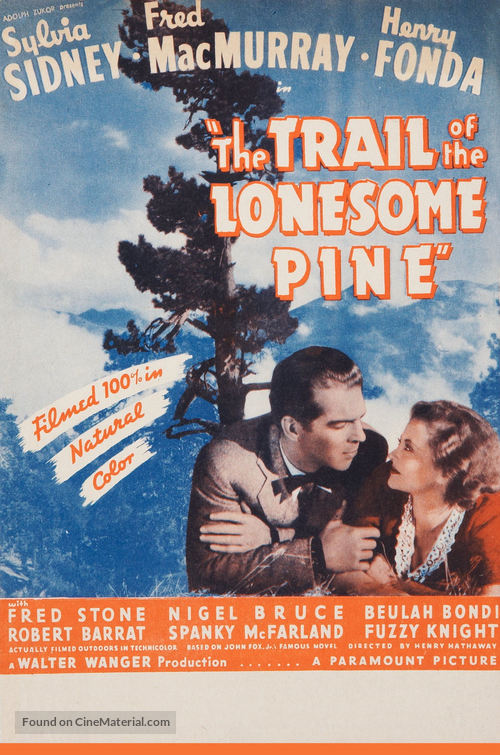 The Trail of the Lonesome Pine - poster
