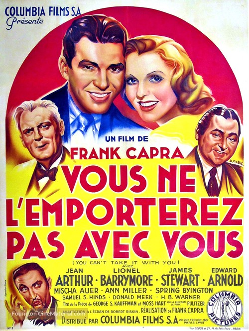 You Can&#039;t Take It with You - French Movie Poster