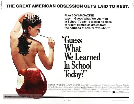 Guess What We Learned In School Today 1971 Movie Poster