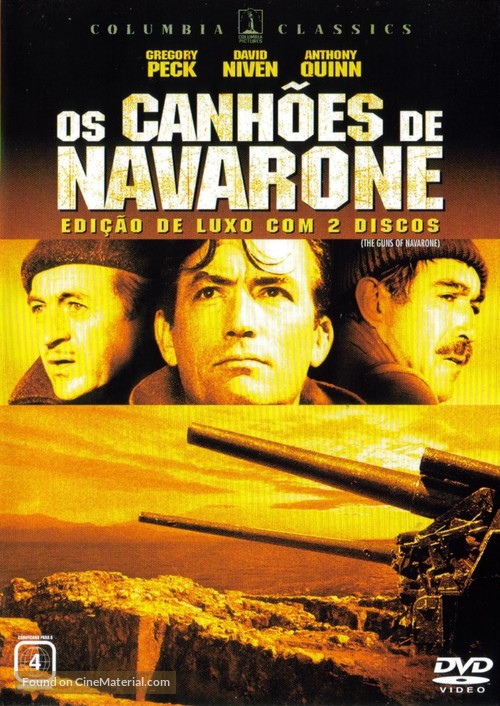 The Guns of Navarone - Brazilian DVD movie cover
