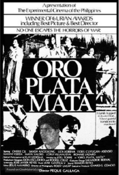 Oro, plata, mata - Philippine Movie Poster