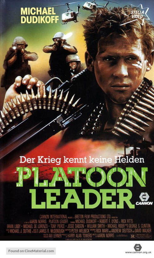 Platoon Leader - Swiss VHS movie cover