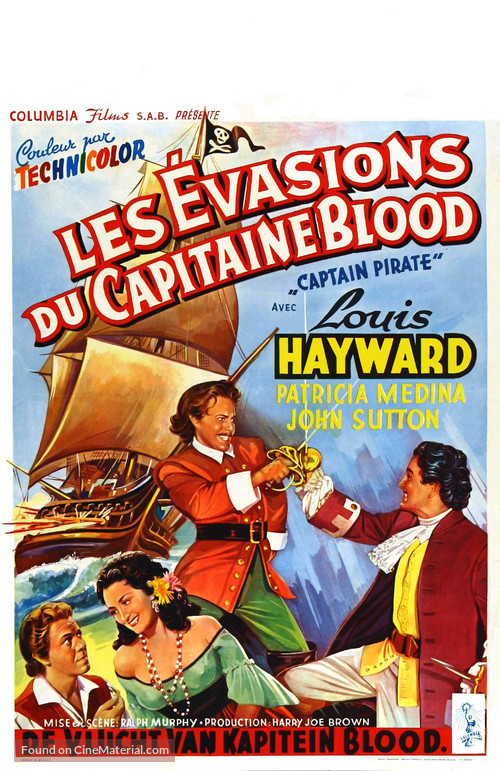 Captain Pirate - Belgian Movie Poster