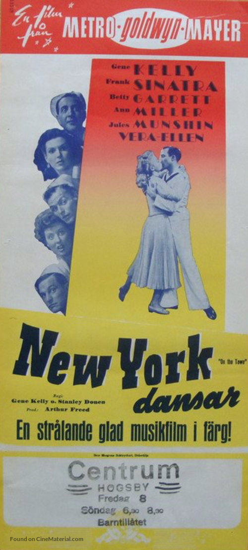 On the Town - Swedish Movie Poster