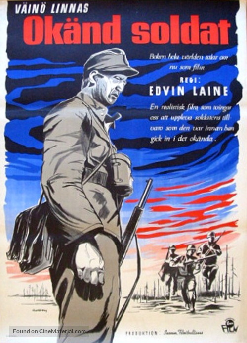 Tuntematon sotilas - Swedish Movie Poster