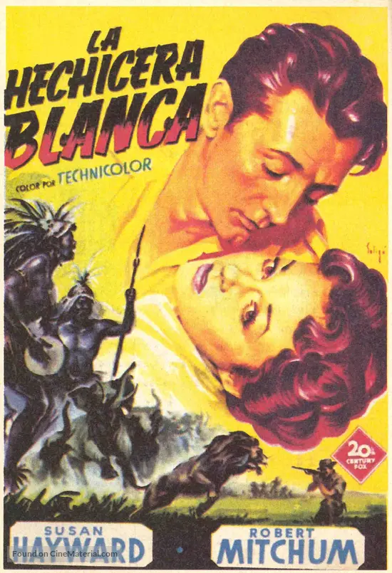 White Witch Doctor 1953 Spanish Movie Poster