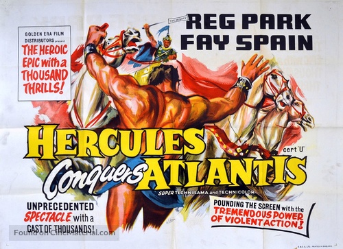 Ercole alla conquista di Atlantide - British Movie Poster