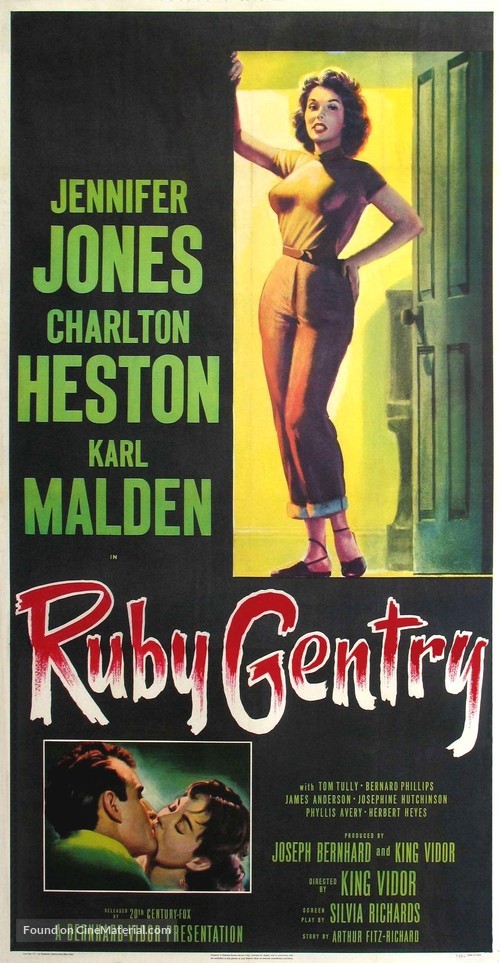 Ruby Gentry - Theatrical movie poster