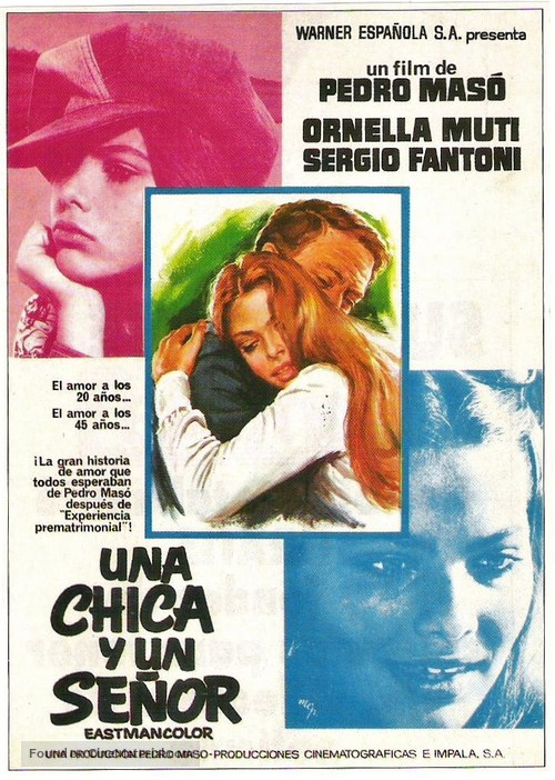 Una chica y un se&ntilde;or - Spanish Movie Poster