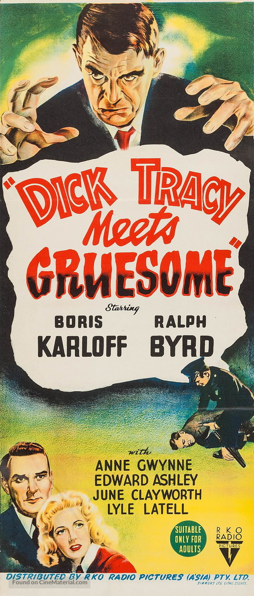 Dick Tracy Meets Gruesome - Australian Movie Poster