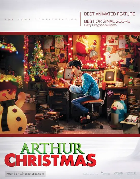 Arthur Christmas - For your consideration movie poster