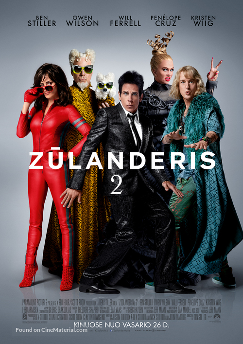 Zoolander 2 - Lithuanian Movie Poster