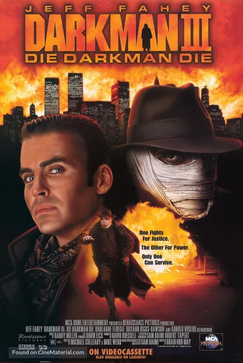 Darkman III: Die Darkman Die - Video release movie poster