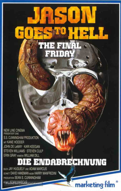 Jason Goes to Hell: The Final Friday - German Movie Cover