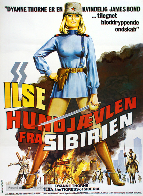 Ilsa the Tigress of Siberia - Danish Movie Poster