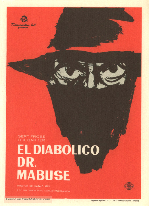 Im Stahlnetz des Dr. Mabuse - Spanish Movie Poster