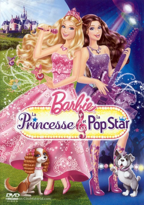 Barbie: The Princess &amp; the Popstar - French DVD movie cover