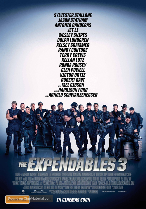 The Expendables 3 - Australian Movie Poster