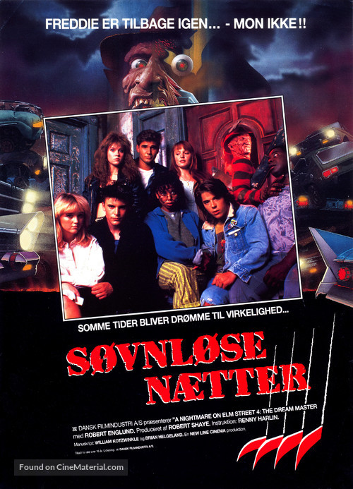 A Nightmare on Elm Street 4: The Dream Master - Danish Movie Poster