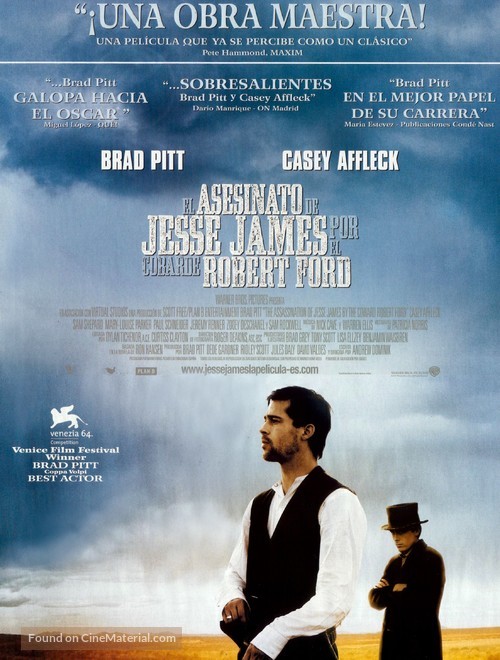 The Assassination of Jesse James by the Coward Robert Ford - Spanish Movie Poster