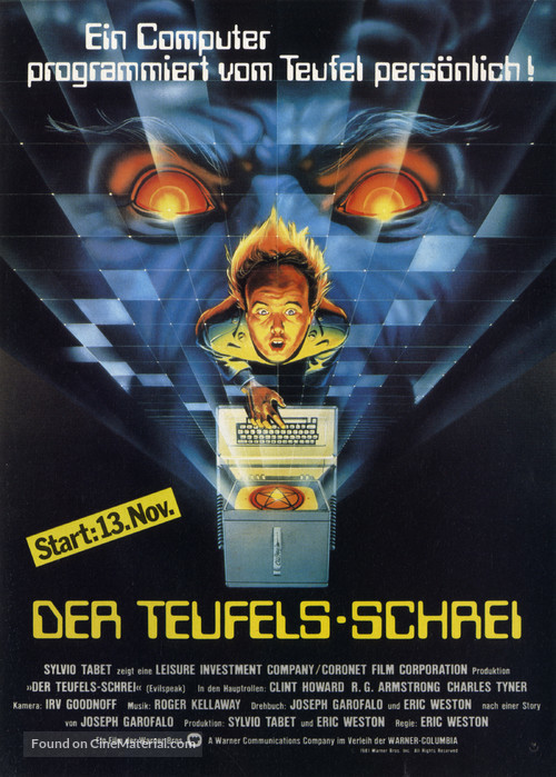 Evilspeak - German Movie Poster