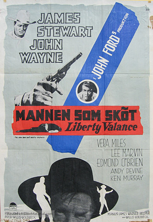 The Man Who Shot Liberty Valance - Swedish Movie Poster
