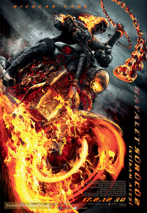 Ghost Rider: Spirit of Vengeance - Turkish Movie Poster