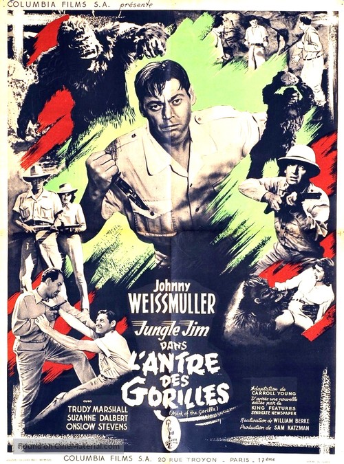 Mark of the Gorilla - French Movie Poster