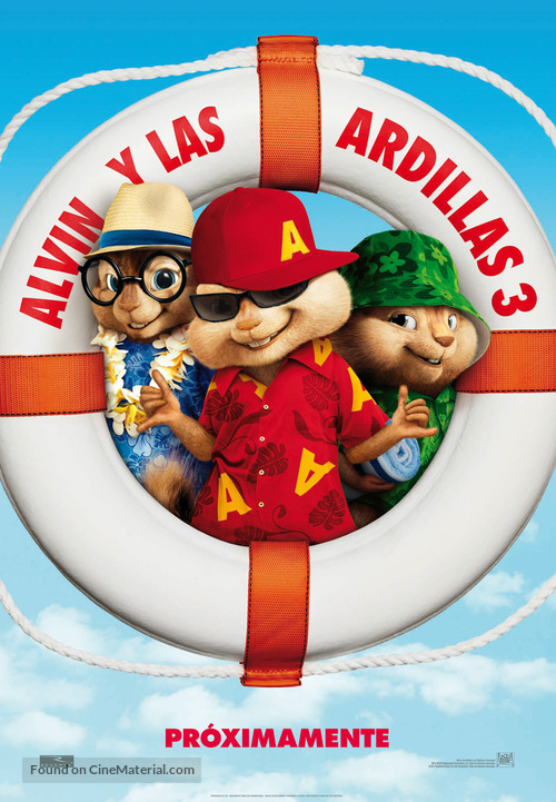 Alvin and the Chipmunks: Chipwrecked - Spanish Movie Poster