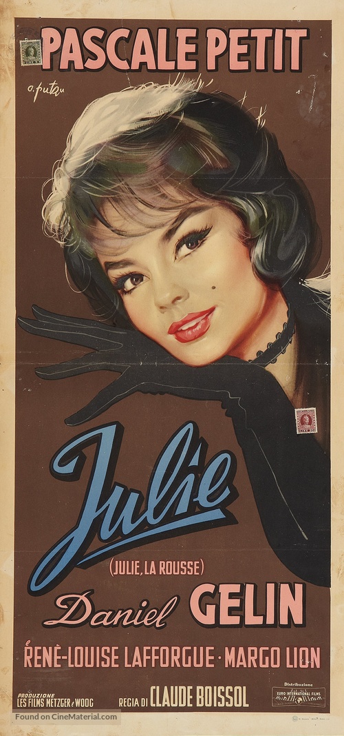 Julie la rousse - Italian Movie Poster