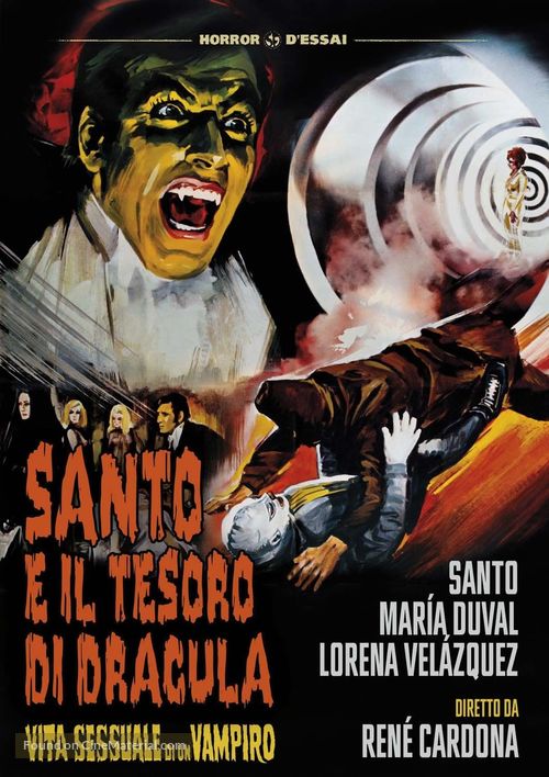 Santo en El tesoro de Dr&aacute;cula - Italian DVD movie cover