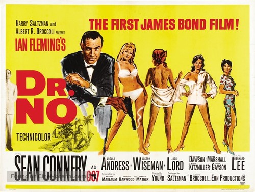 Dr. No - British Theatrical movie poster