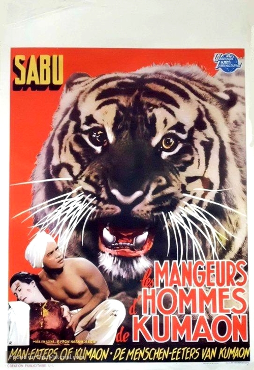 Man-Eater of Kumaon - Belgian Movie Poster