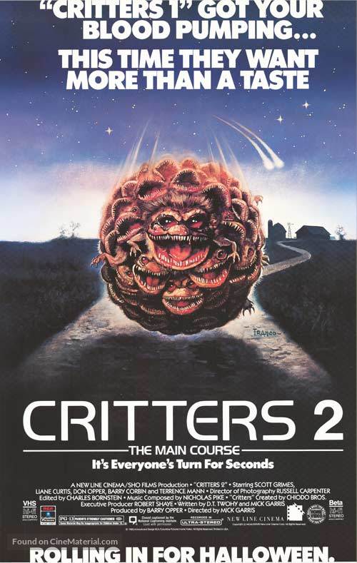 Critters 2: The Main Course - Video release movie poster