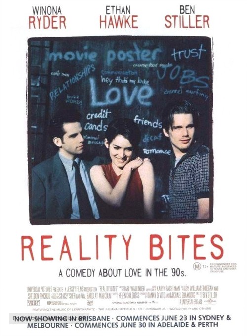 Reality Bites - Australian Movie Poster