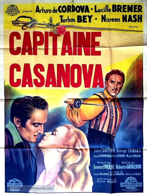 Adventures of Casanova - French Movie Poster